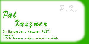pal kaszner business card